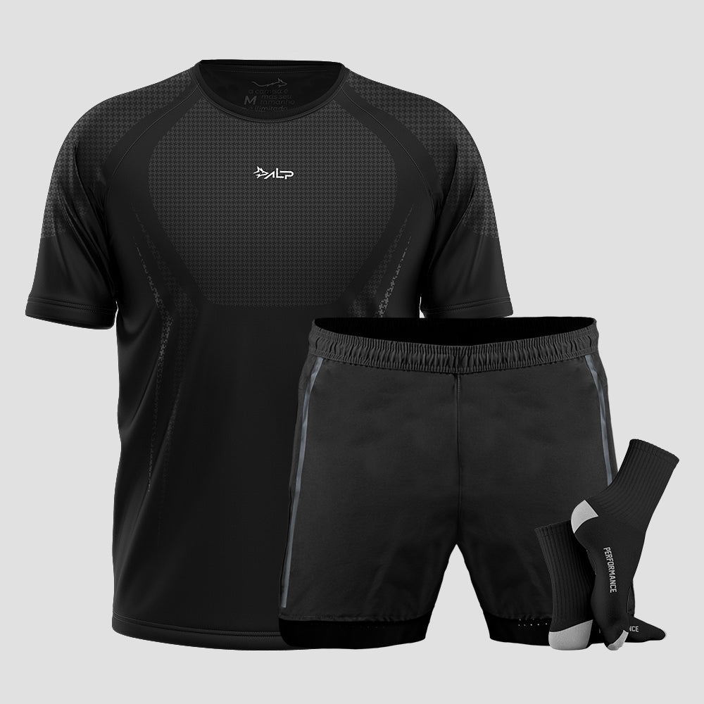 Kit Camiseta Apex + Bermuda Aerofit + Meia Performance 2