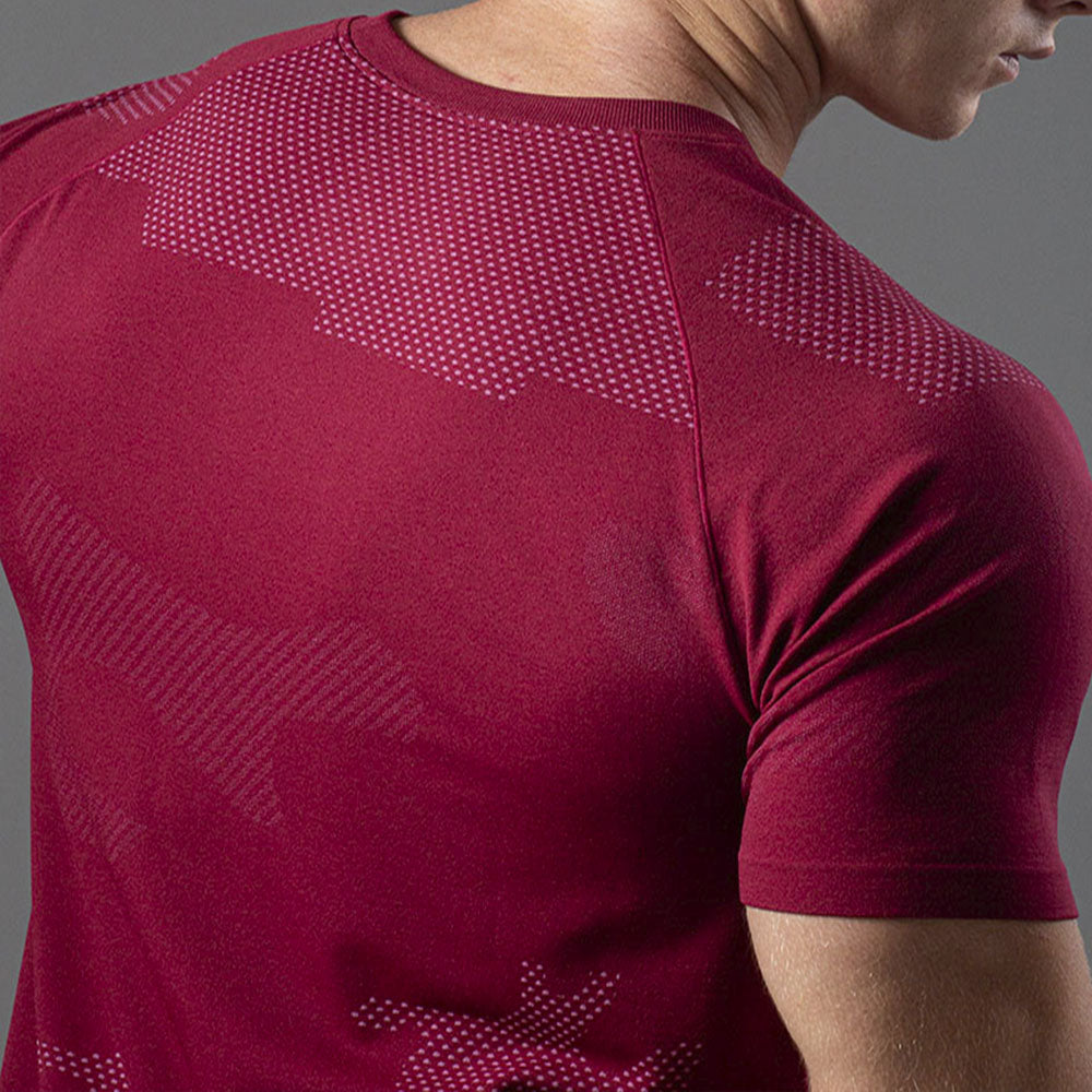 Camiseta Apex Dry Middle Lupus Vinho - Sem Costura
