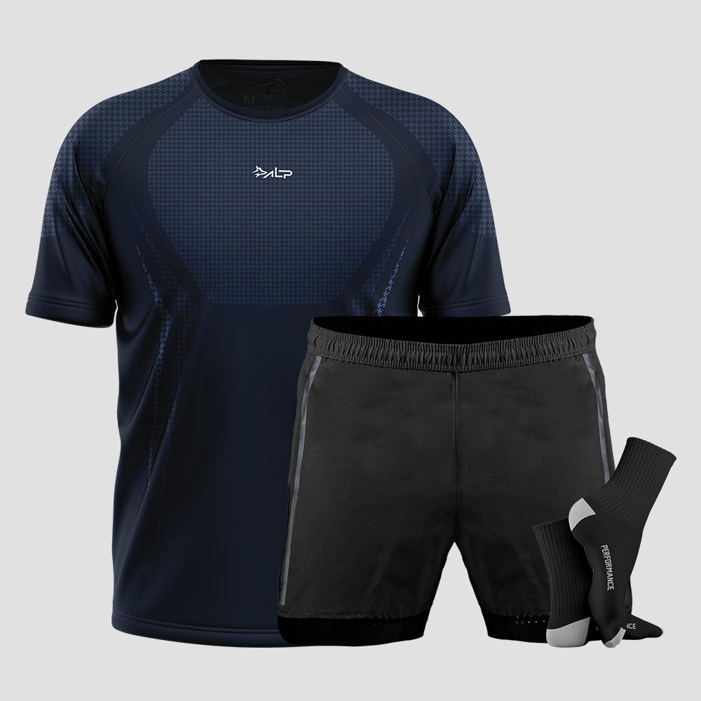 Kit Camiseta Apex + Bermuda Aerofit + Meia Performance 4