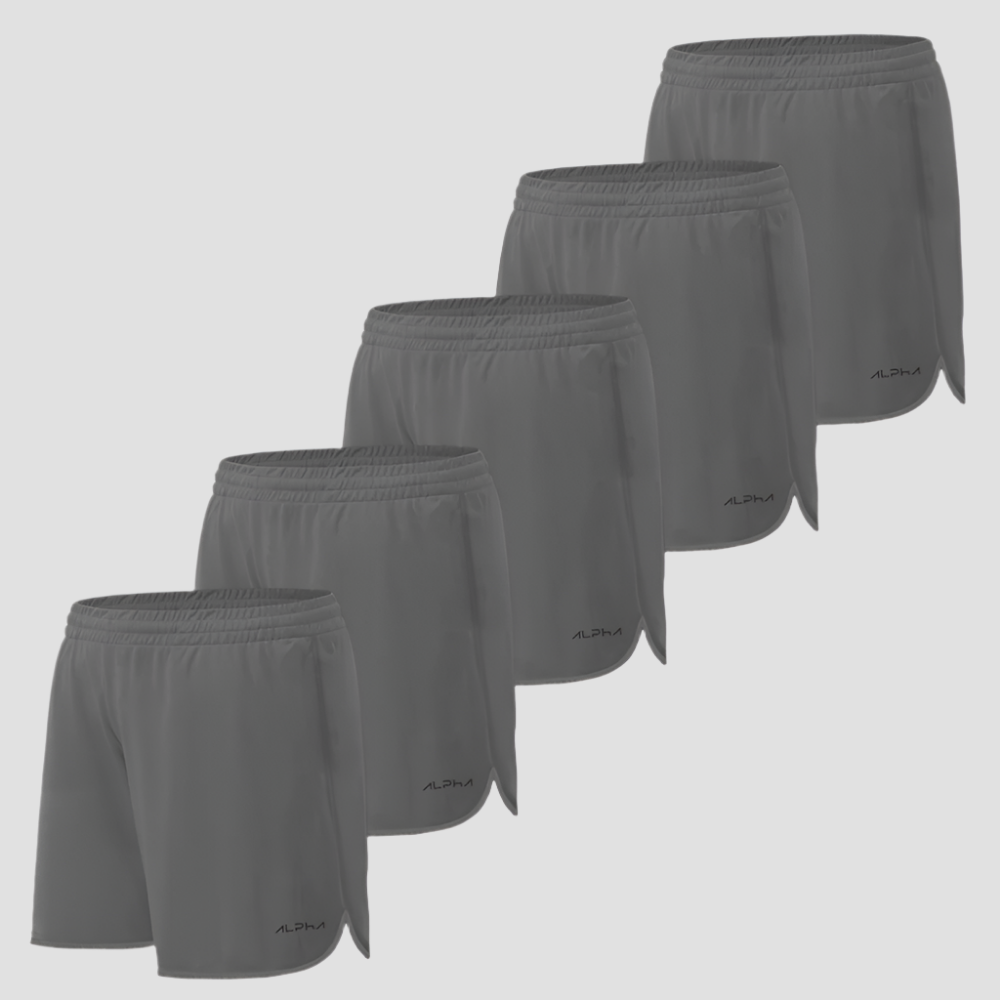Kit 5 Shorts de Corrida Chumbo