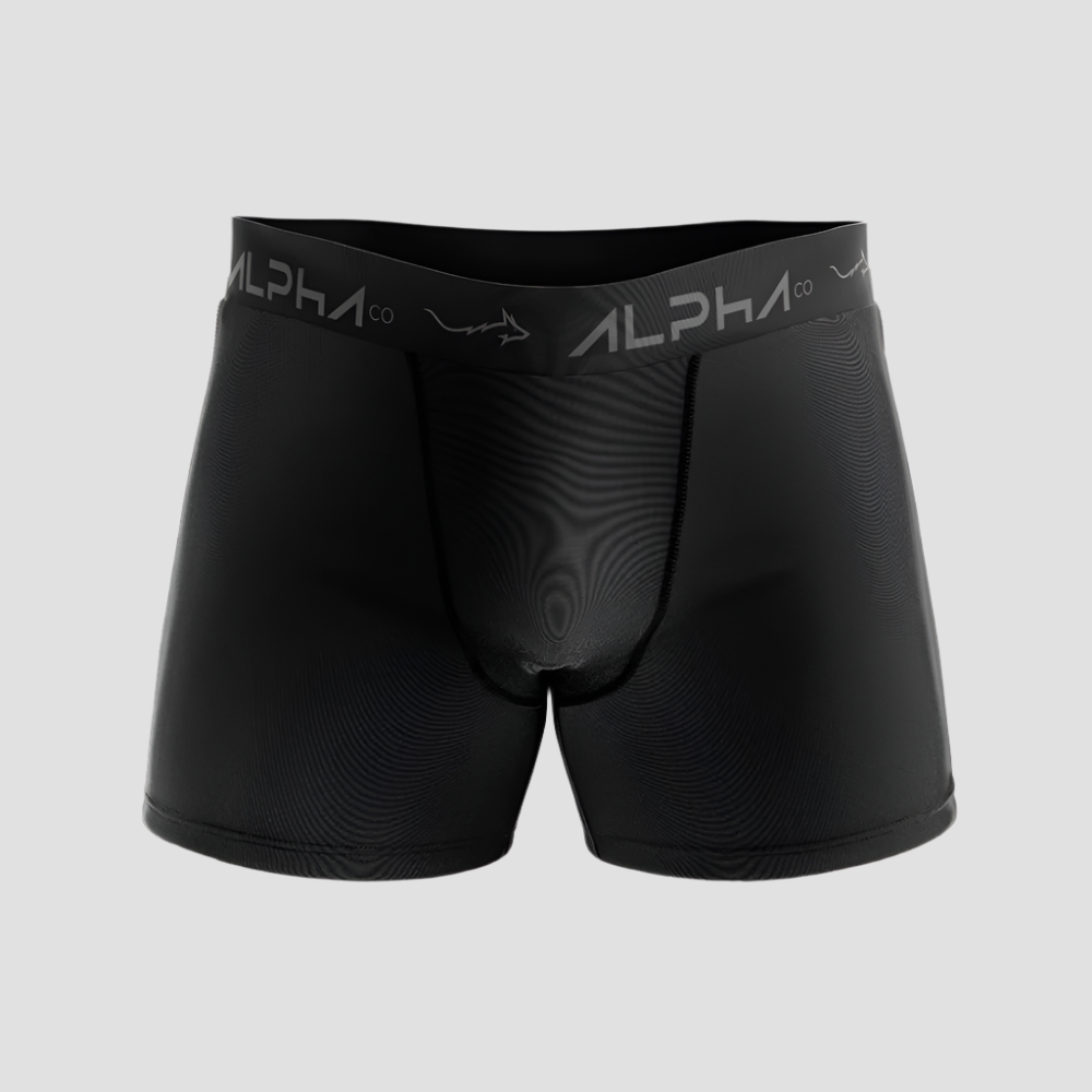 Kit 3 Cuecas Boxer Cotton Preta - Alpha Co