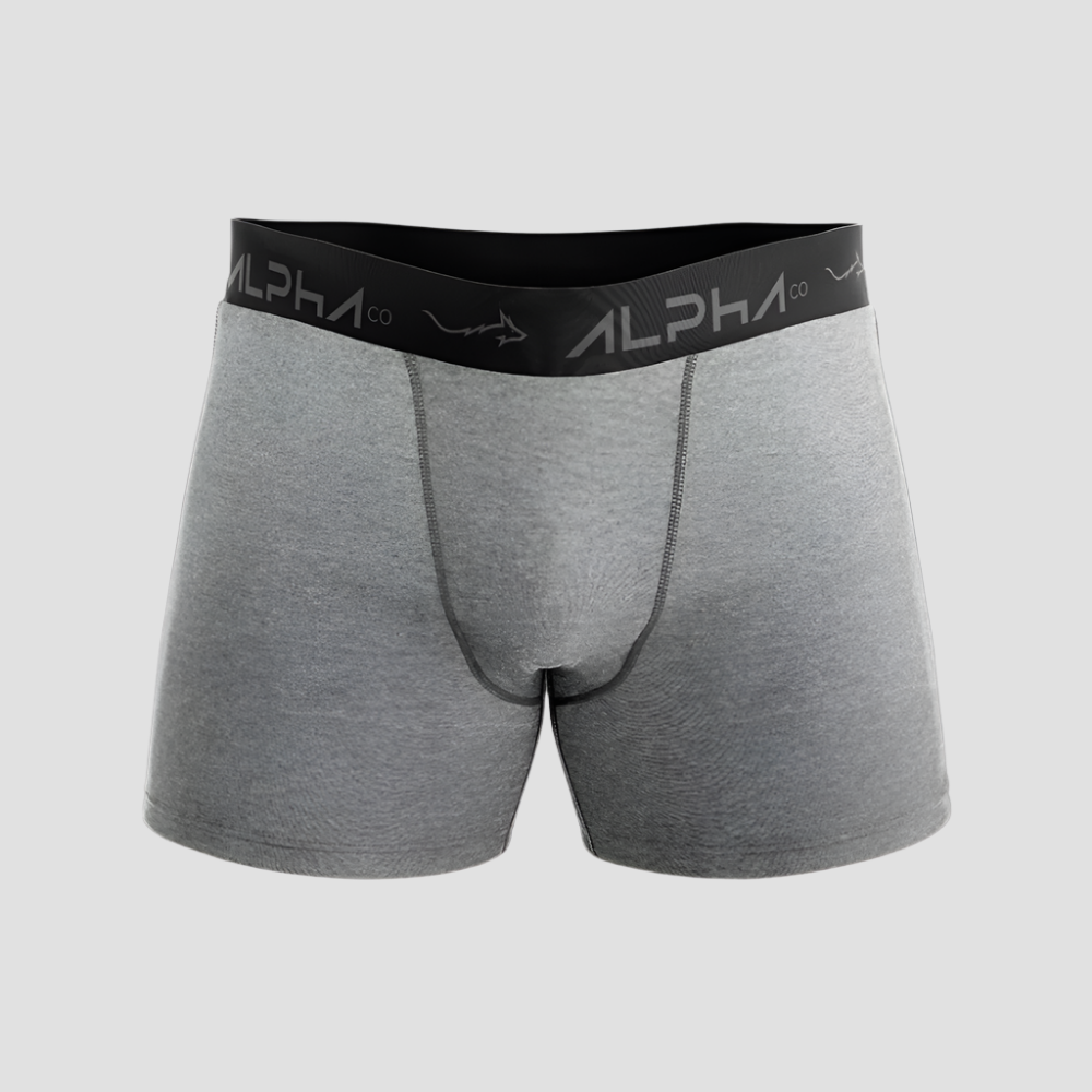 Kit 6 Cuecas Boxer Mescla Cotton Cinza - Alpha Co