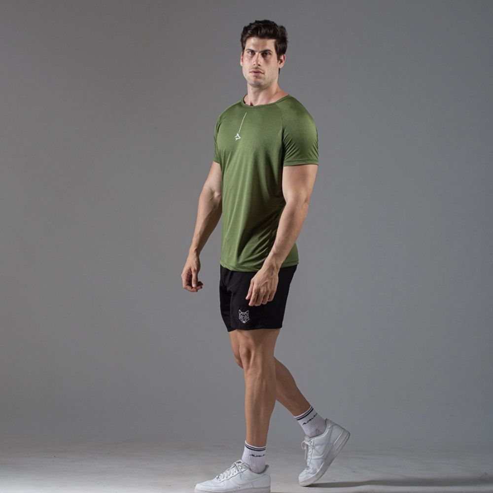 Camiseta Poliamida Line Lupus Verde Folha