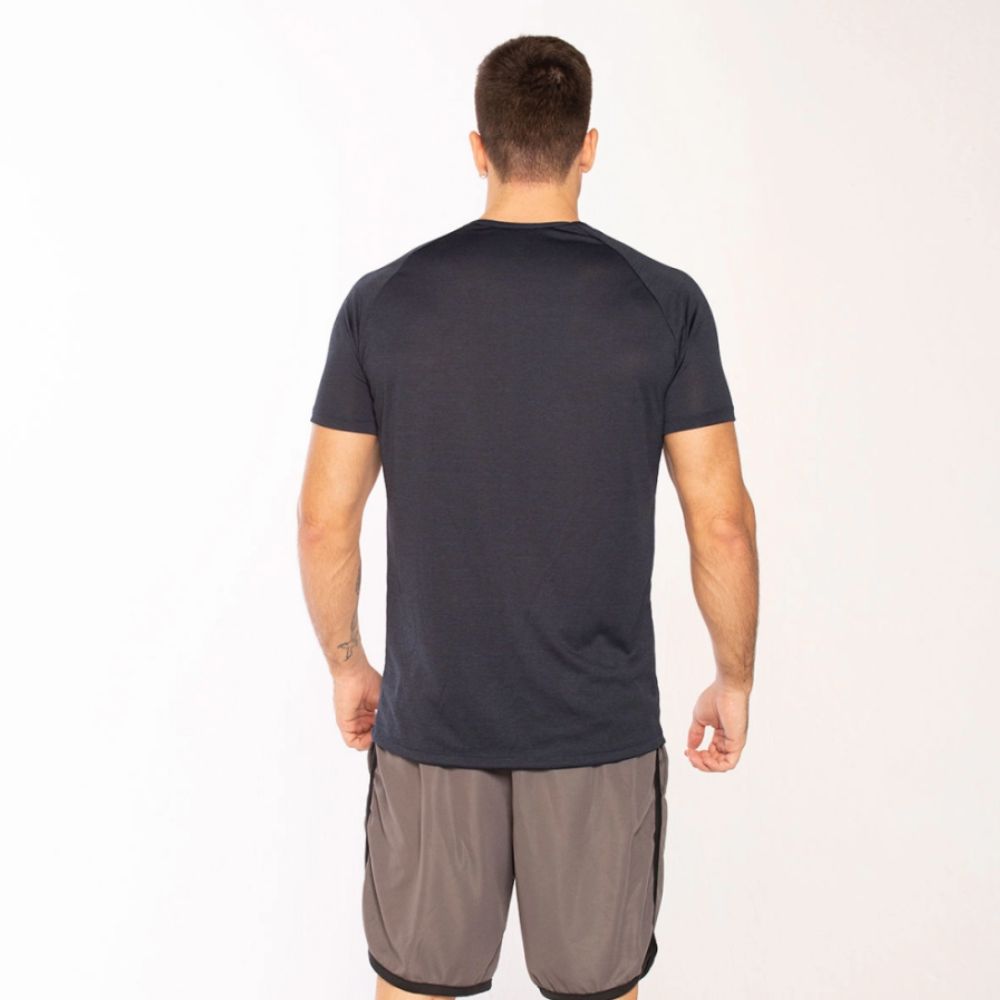 Camiseta Dry Slash Mescla Marinho