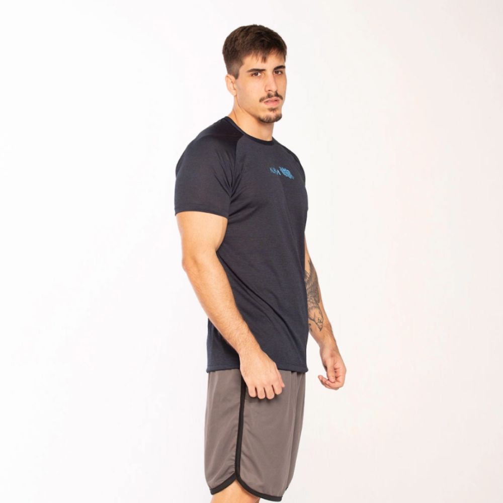 Camiseta Dry Slash Mescla Marinho