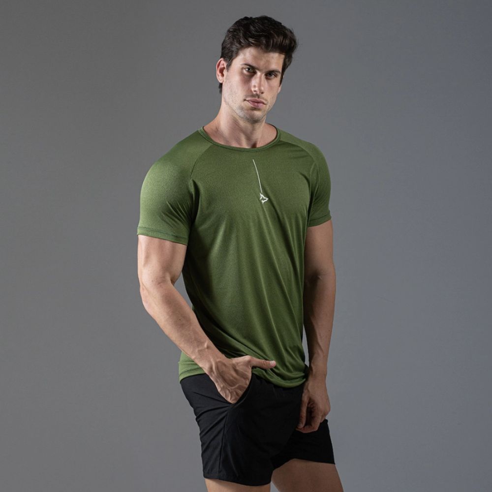 Camiseta Poliamida Line Lupus Verde Folha