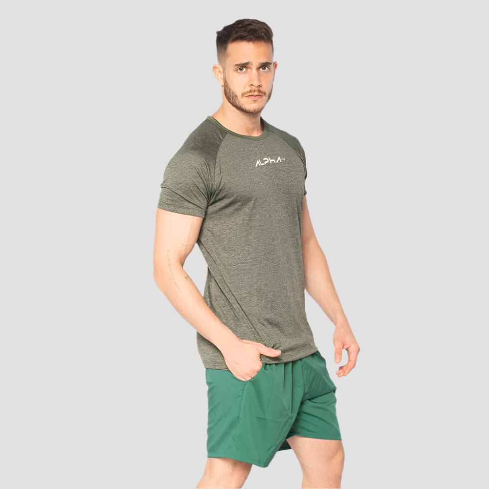 Camiseta Dry Fit New Fluid Mescla Verde