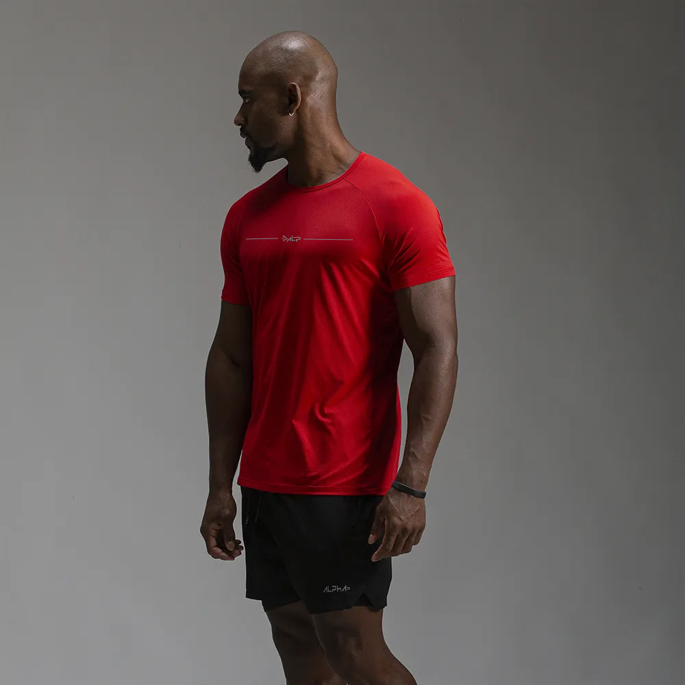 Camiseta Poliamida Line Tenacity Vermelho Acerola