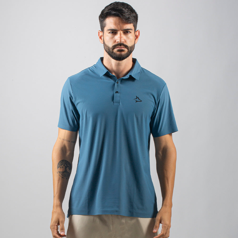 Camisa Polo Dry Fit Lupus Azul Céu