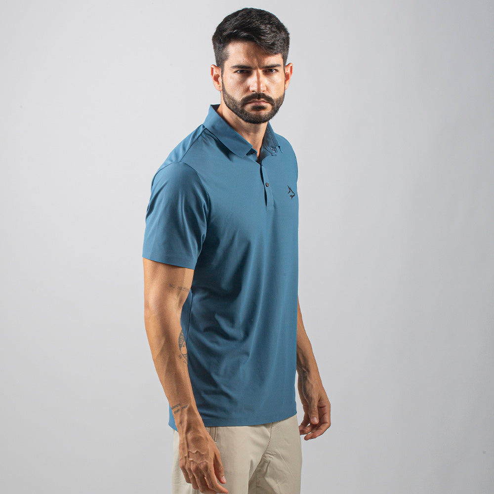 Camisa Polo Dry Fit Lupus Azul Céu