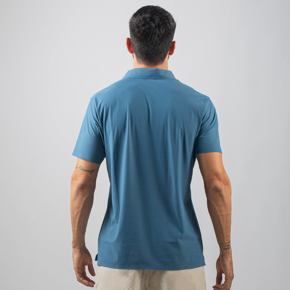 Camisa Polo Dry Fit Lupus Azul Céu