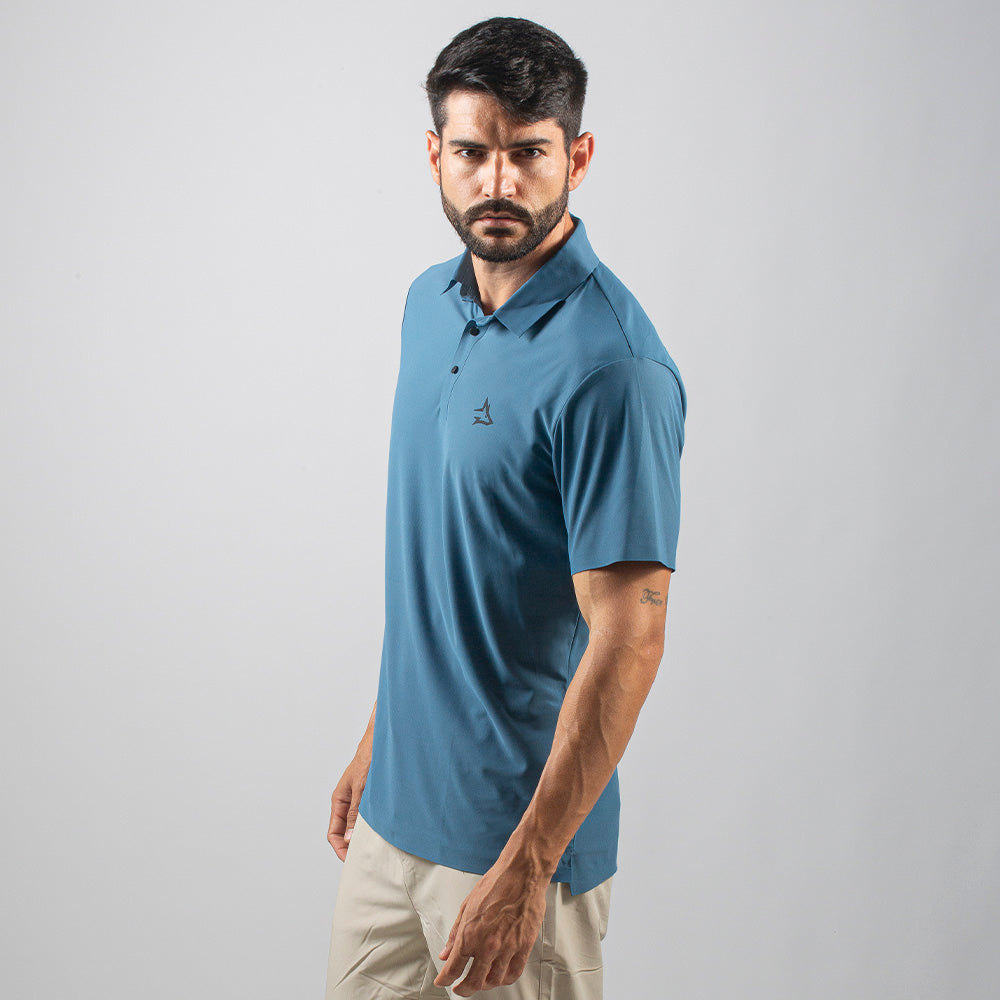 Camisa Polo Dry Fit Lupus Azul Céu