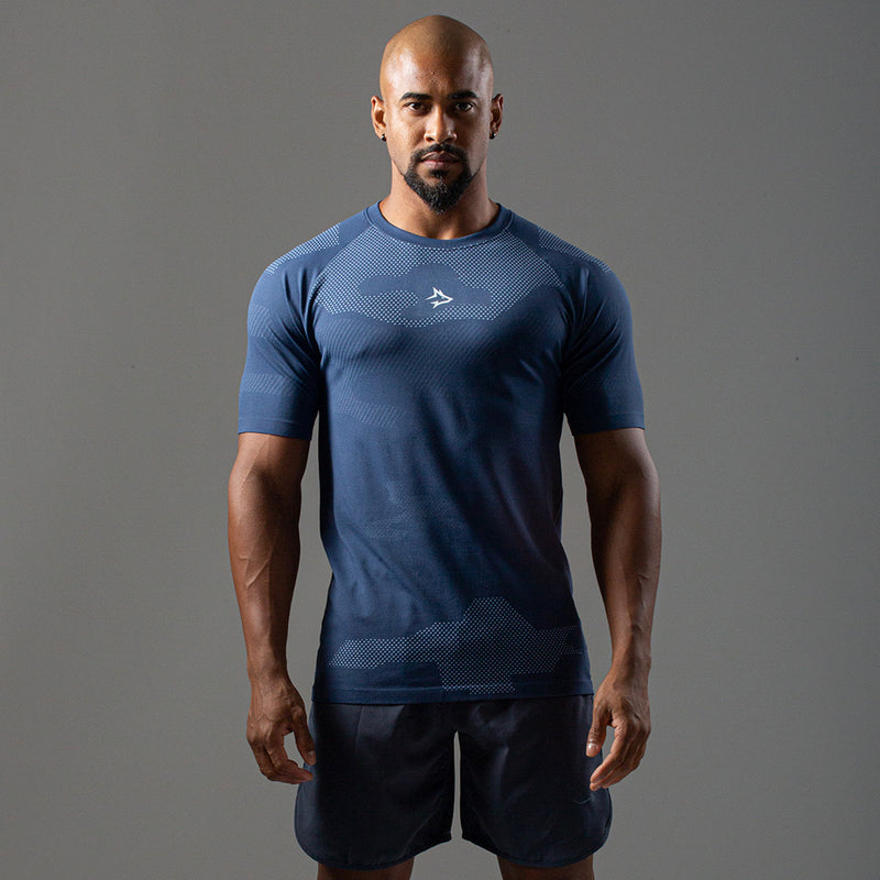 Camiseta Apex Dry Middle Lupus Marinho - Sem Costura