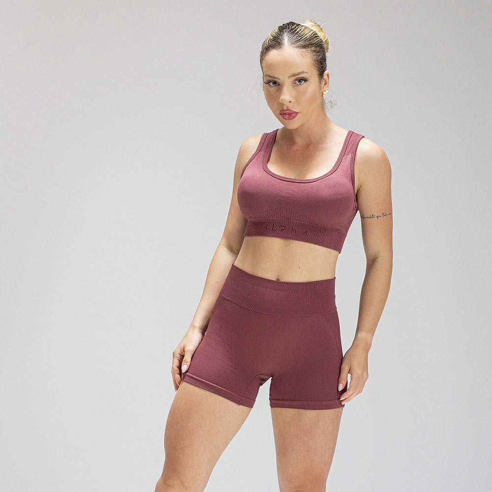 Top Classic Seamless Bordô Alpha Co