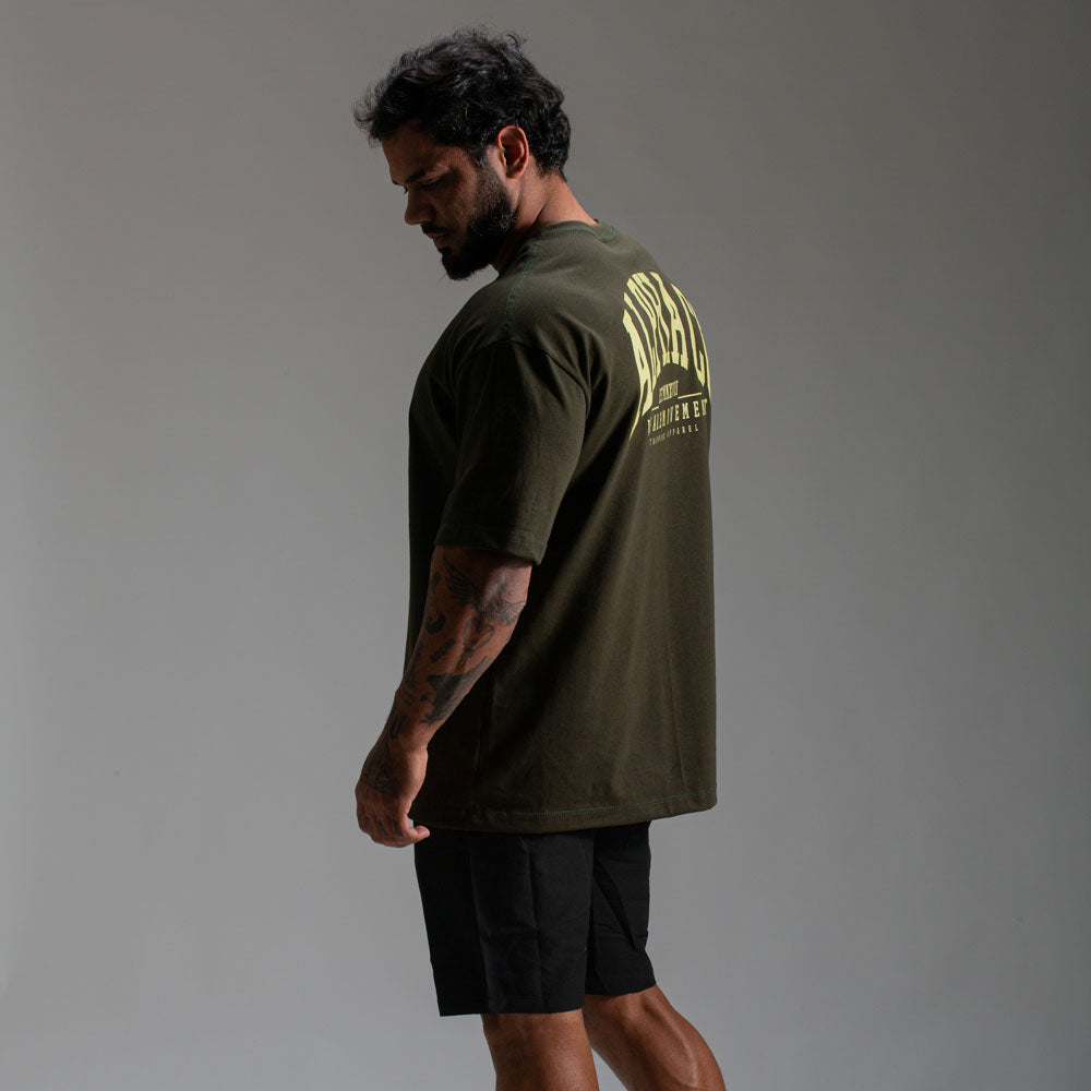 Camiseta Oversized Heavy Verde Militar