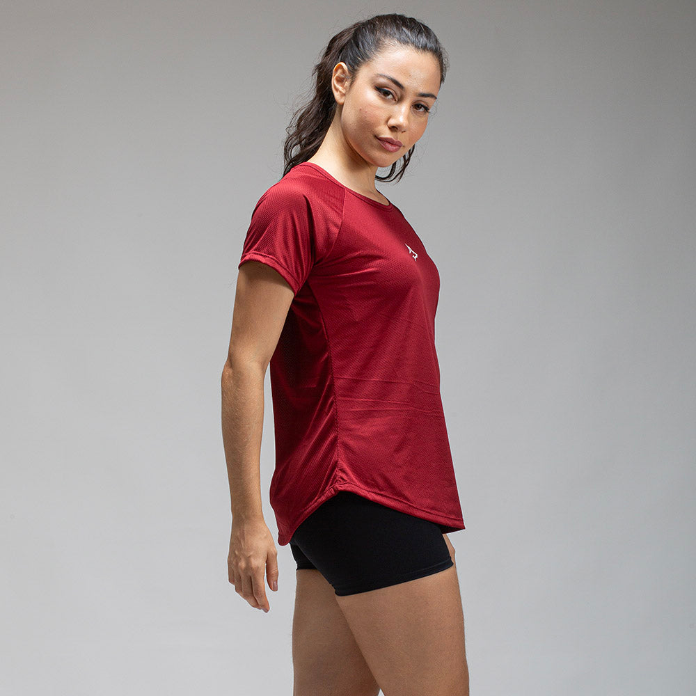 Camiseta Feminina Dry Fit Middle Lupus Vermelho Biking