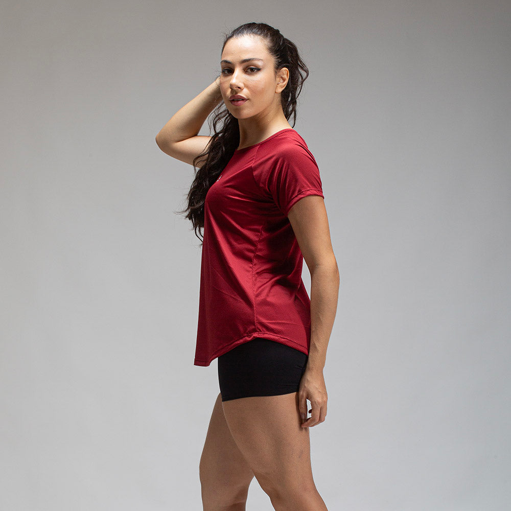 Camiseta Feminina Dry Fit Middle Lupus Vermelho Biking
