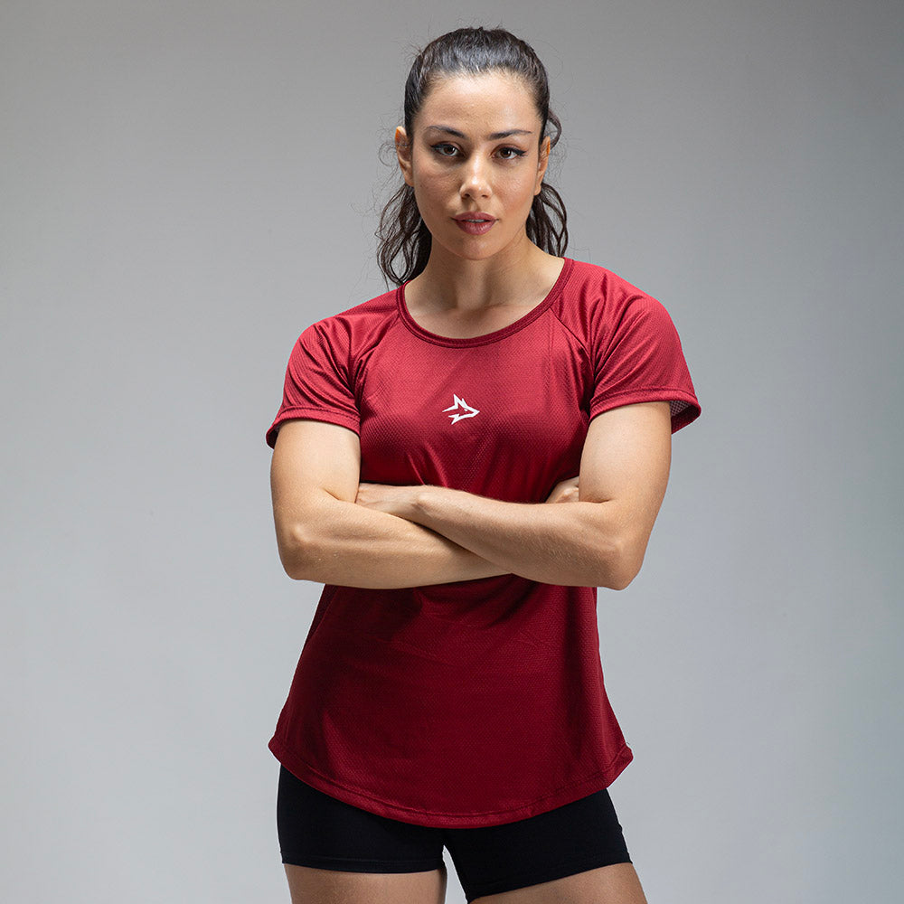 Camiseta Feminina Dry Fit Middle Lupus Vermelho Biking