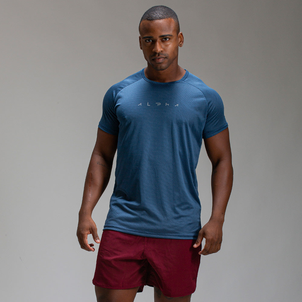 Camiseta Dry Fit Horizon Azul Mineral