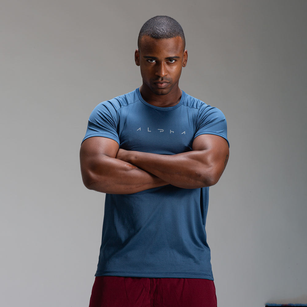 Camiseta Dry Fit Horizon Azul Mineral