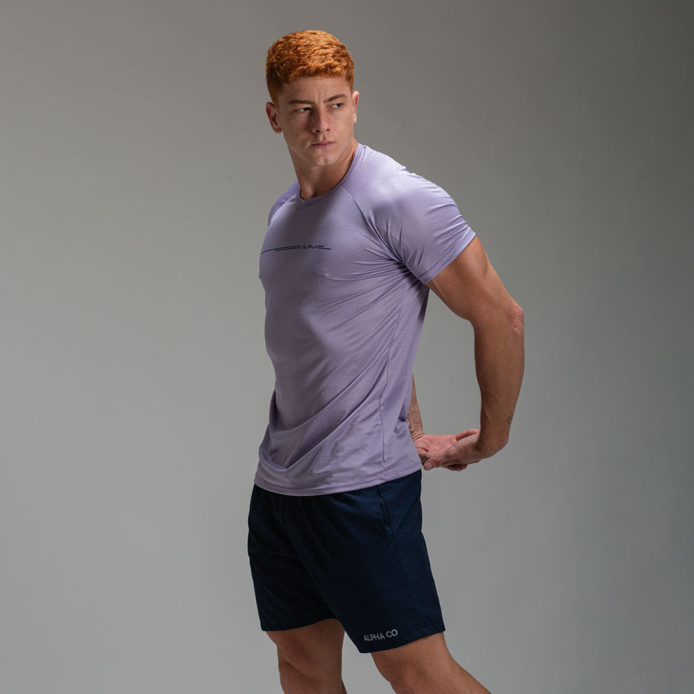 Camiseta Dry Fit Line Move Lilás Malva