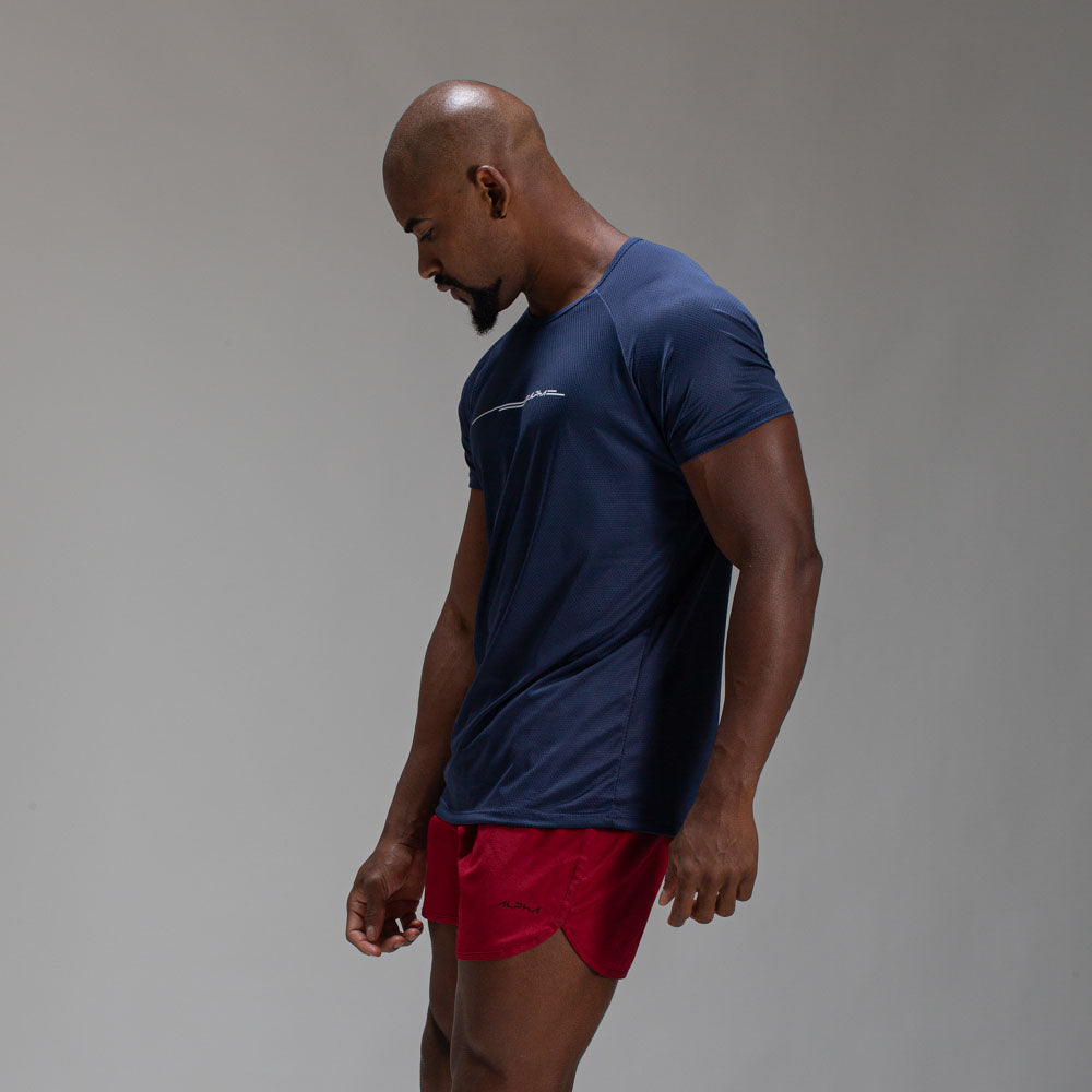 Camiseta Dry Fit Line Move Marinho Ashir