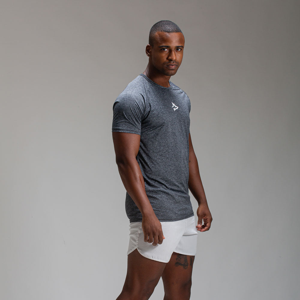 Camiseta Dry Fit Middle Lupus Mescla Preto