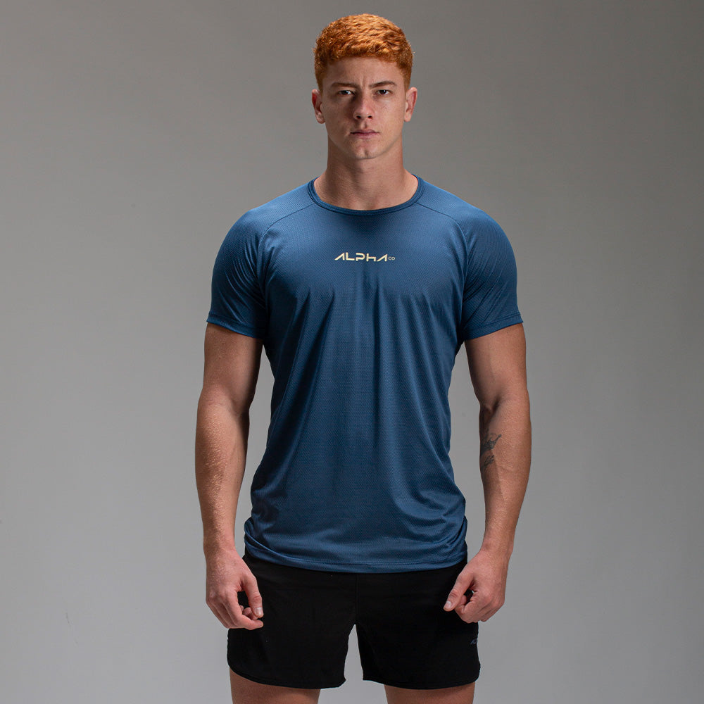 Camiseta Dry Fit New Fluid Azul Mineral