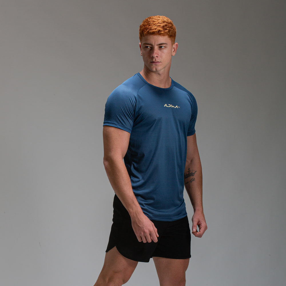 Camiseta Dry Fit New Fluid Azul Mineral