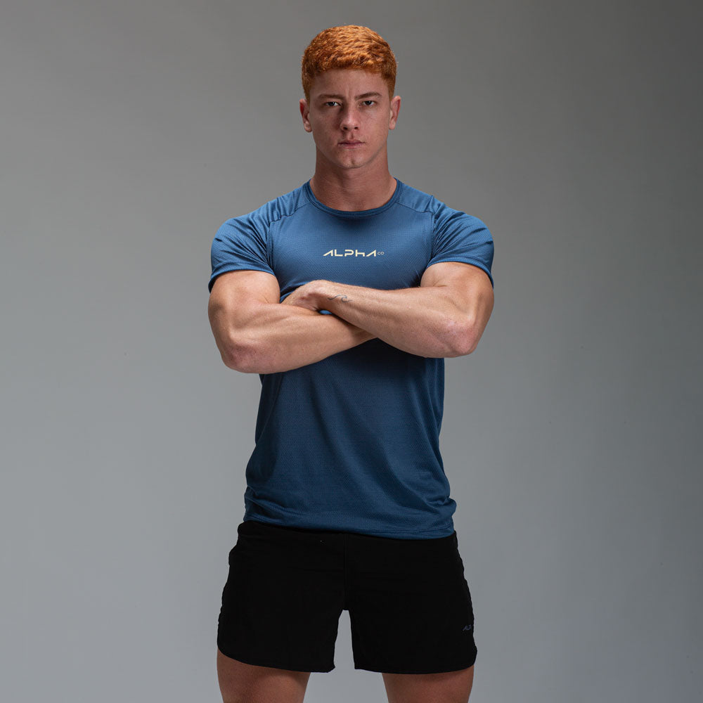 Camiseta Dry Fit New Fluid Azul Mineral