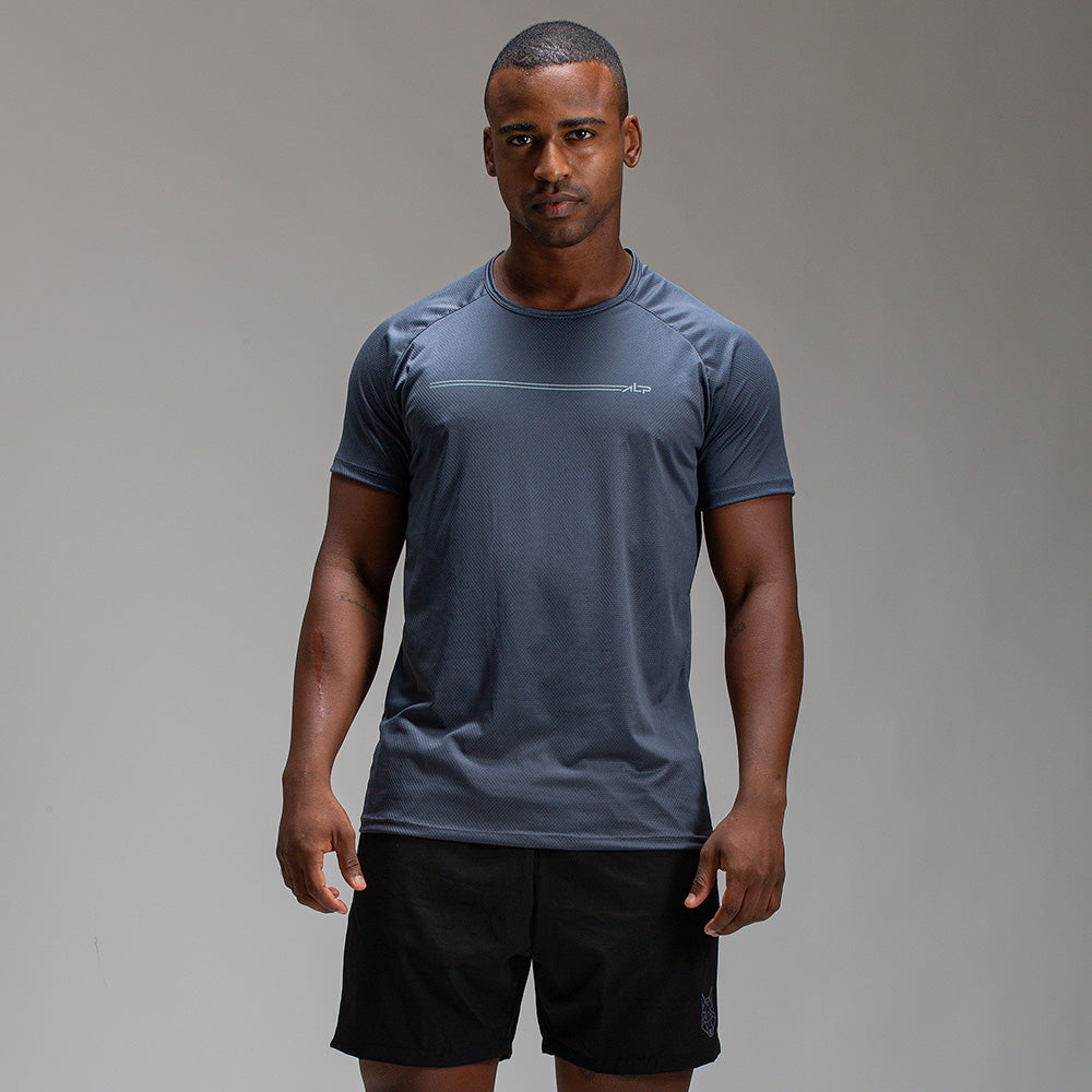 Camiseta Dry Fit Parallel Line Cinza Sombra