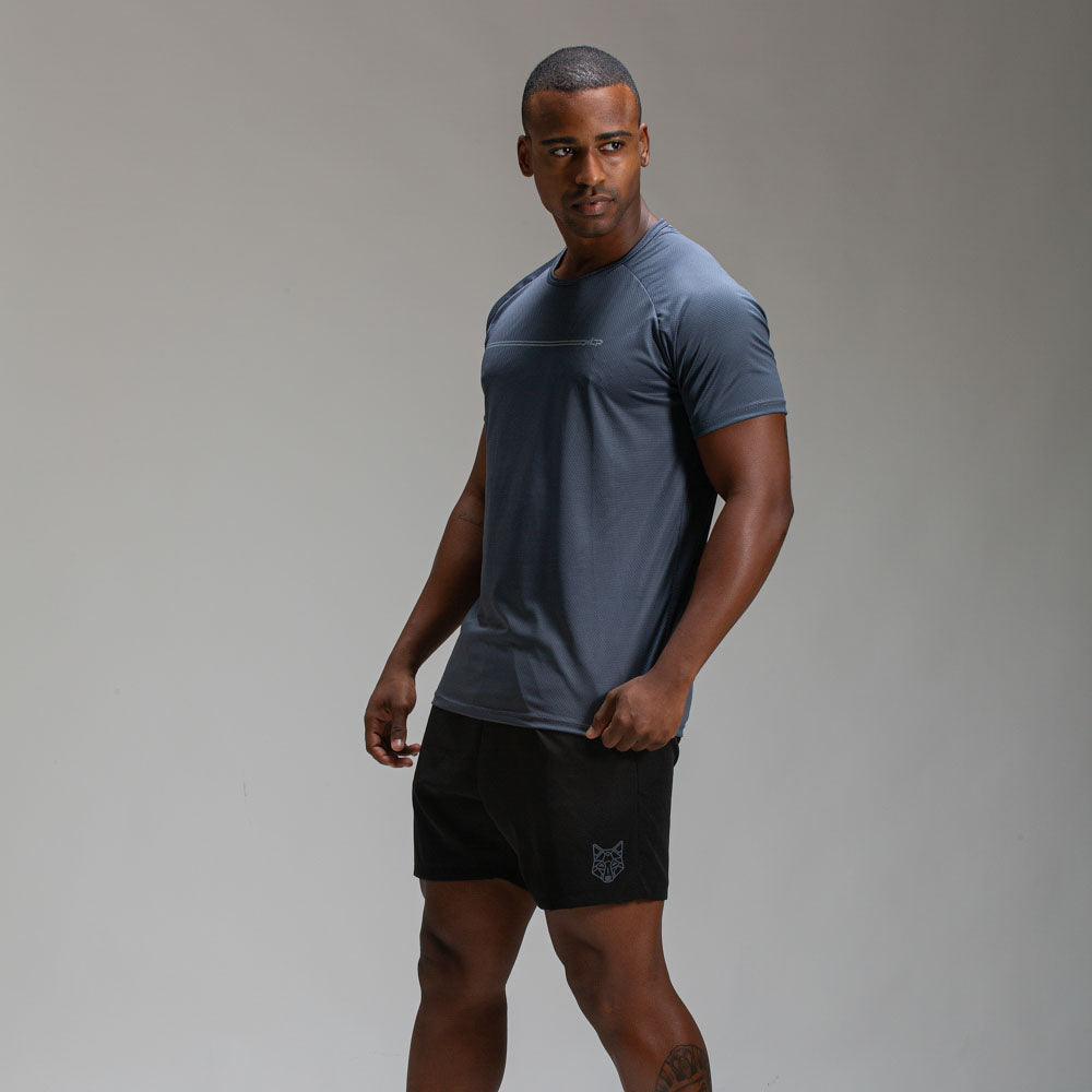 Camiseta Dry Fit Parallel Line Cinza Sombra
