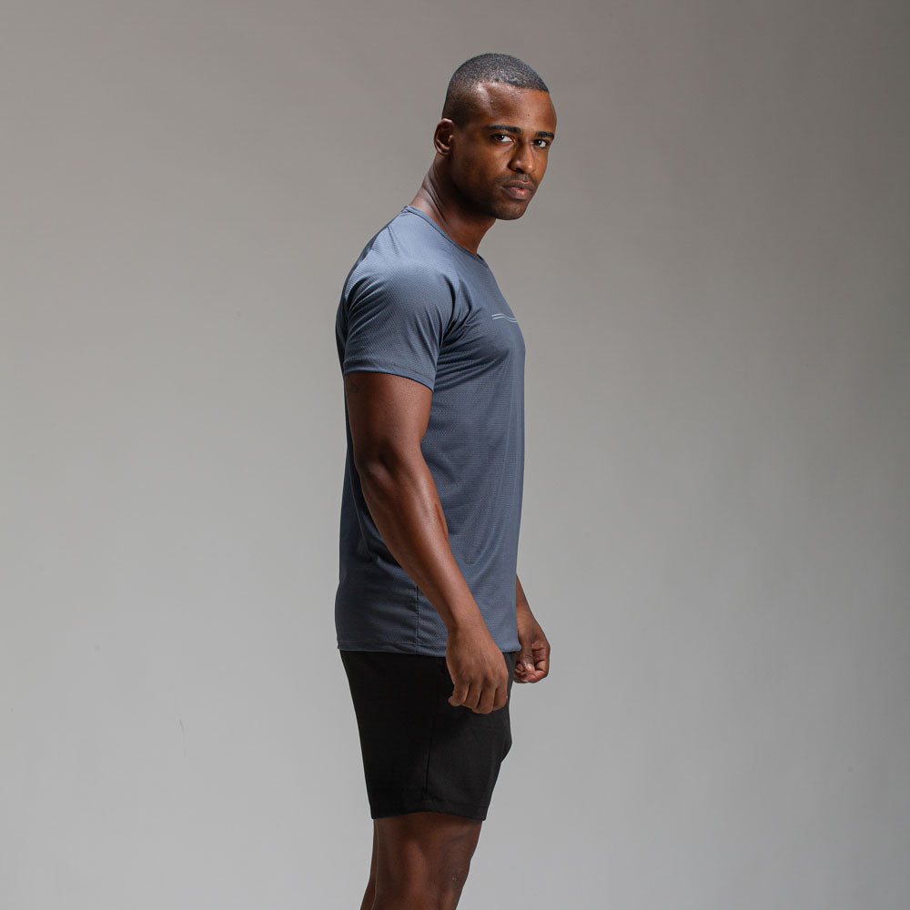 Camiseta Dry Fit Parallel Line Cinza Sombra