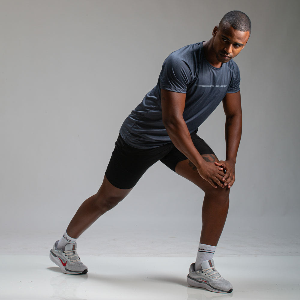 Camiseta Dry Fit Parallel Line Cinza Sombra