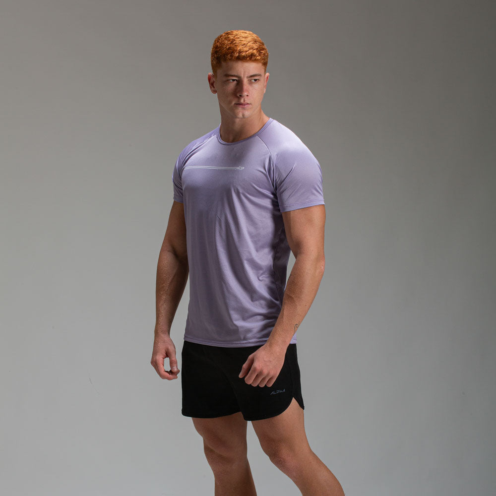 Camiseta Dry Fit Parallel Line Lilás Malva