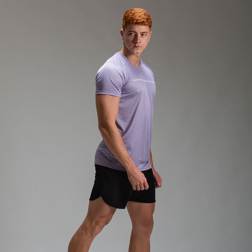 Camiseta Dry Fit Parallel Line Lilás Malva