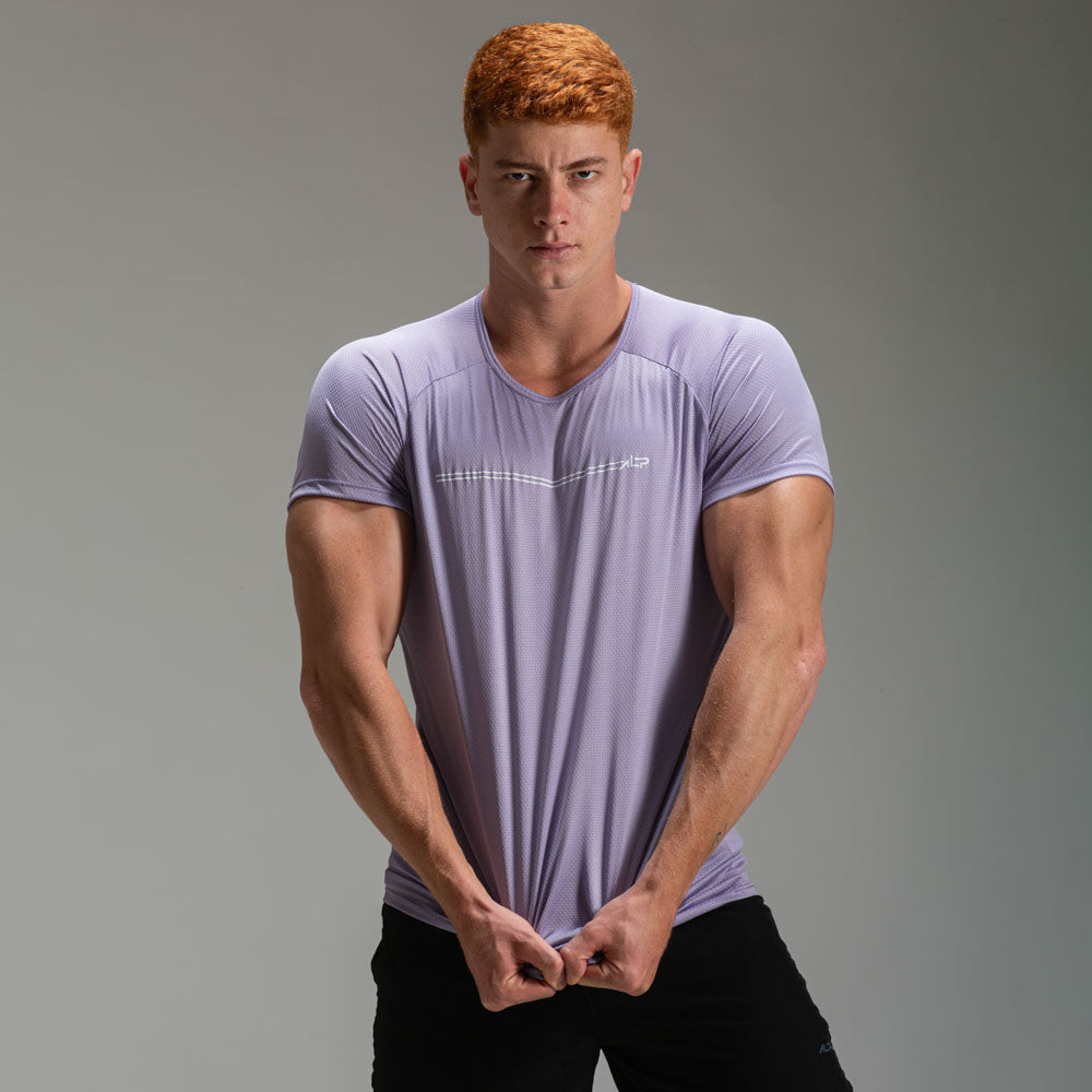 Camiseta Dry Fit Parallel Line Lilás Malva