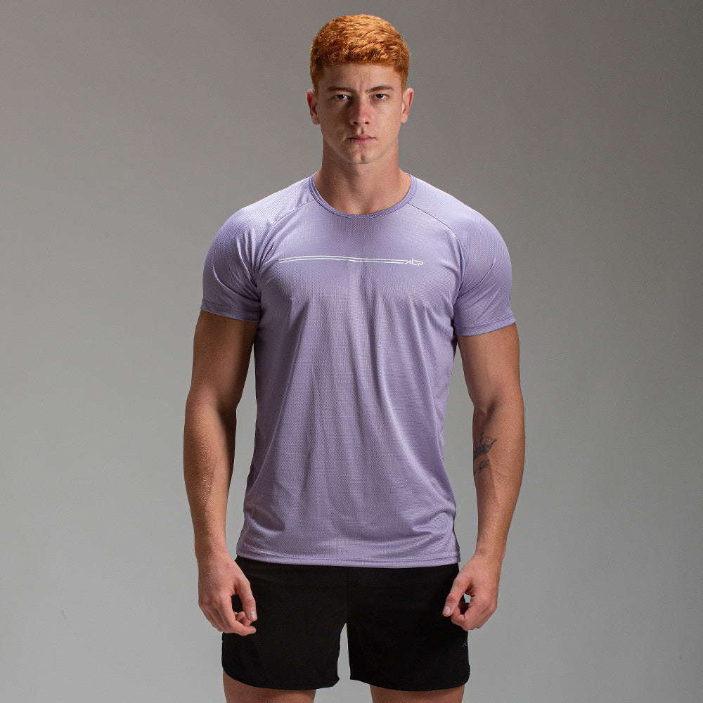 Camiseta Dry Fit Parallel Line Lilás Malva