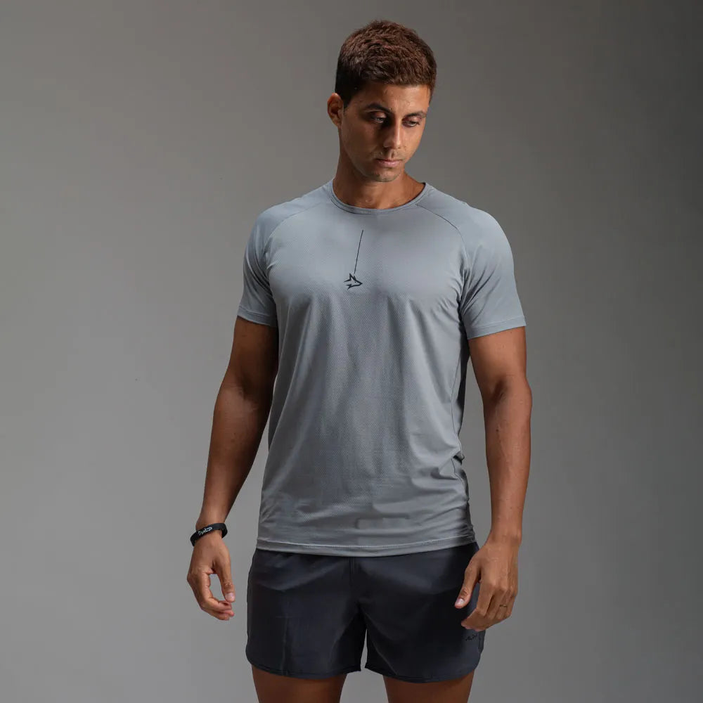 Camiseta Poliamida Line Lupus Cinza Gelo