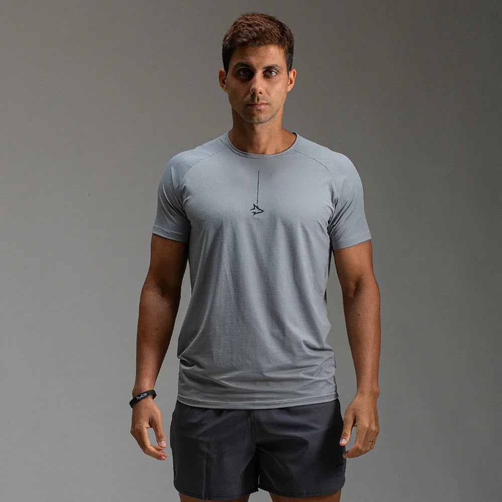 Camiseta Poliamida Line Lupus Cinza Gelo
