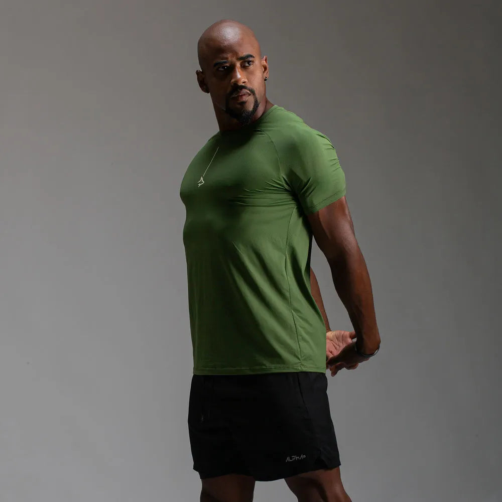 Camiseta Poliamida Line Lupus Verde Oliva
