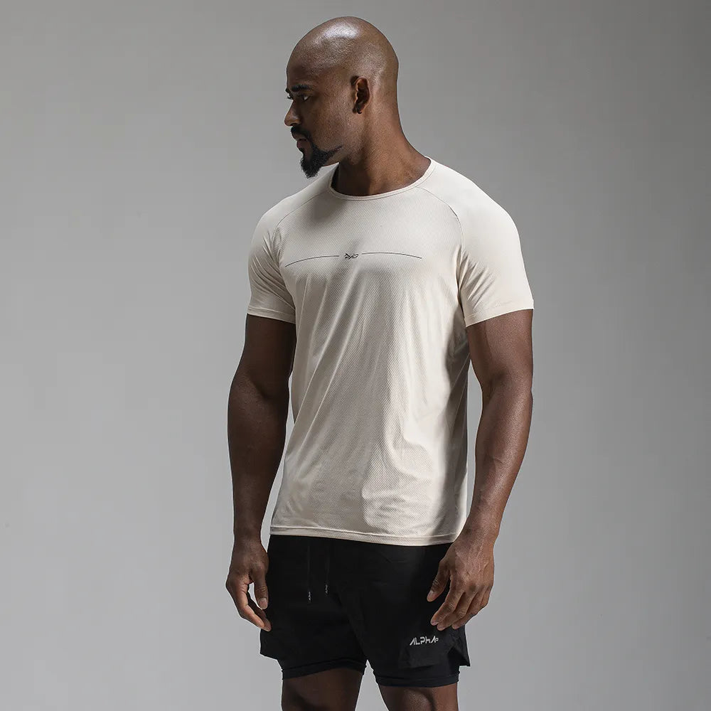 Camiseta Poliamida Line Tenacity Bege Monk