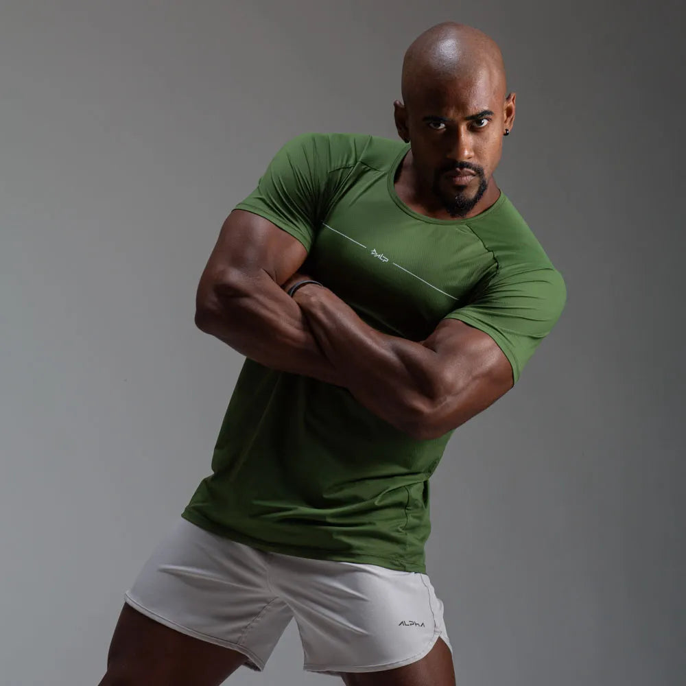 Camiseta Poliamida Line Tenacity Verde Oliva