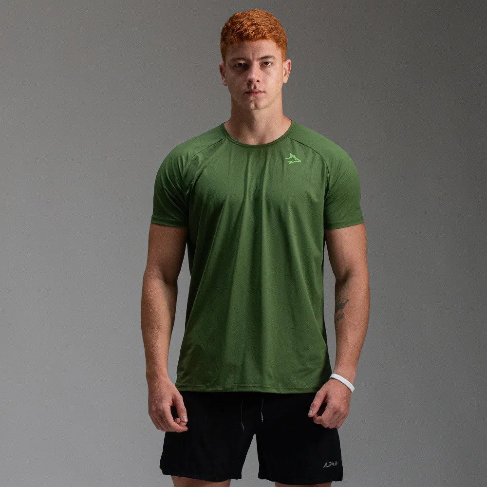 Camiseta Poliamida Lupus Back Verde Oliva