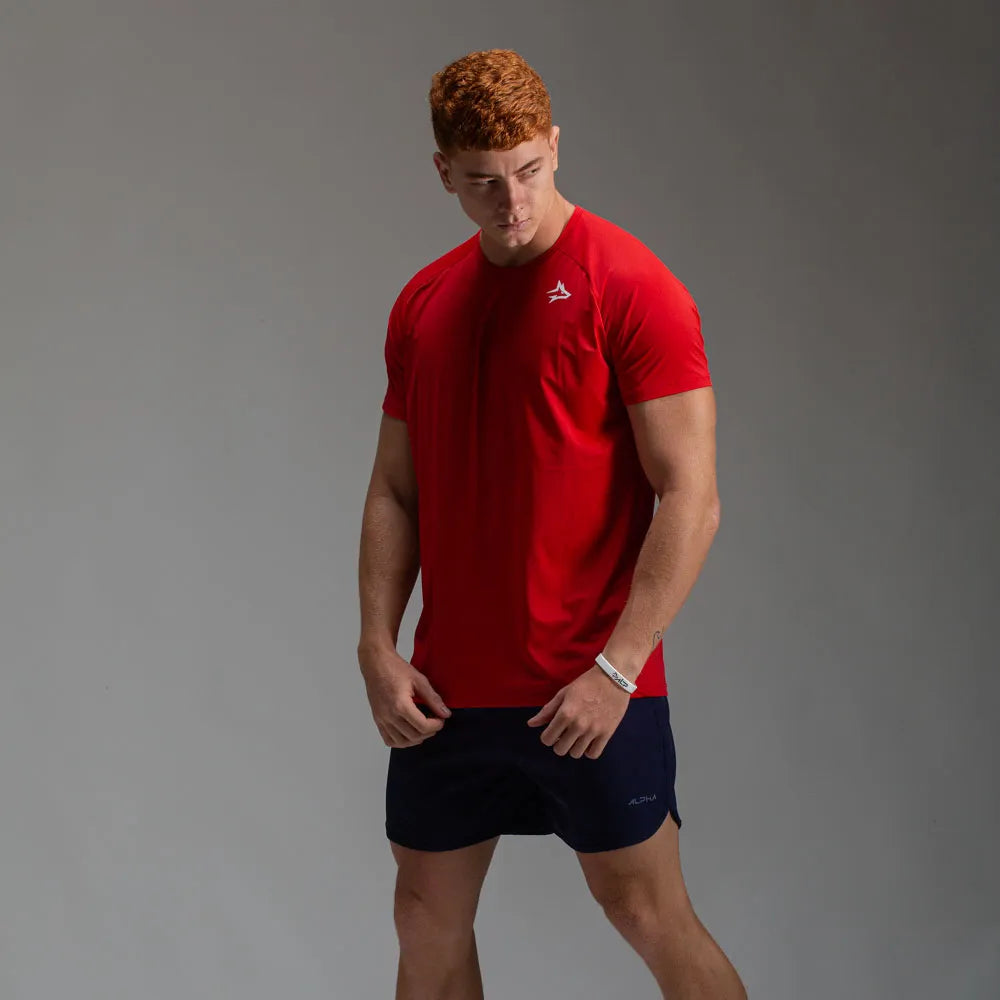 Camiseta Poliamida Lupus Back Vermelho Acerola