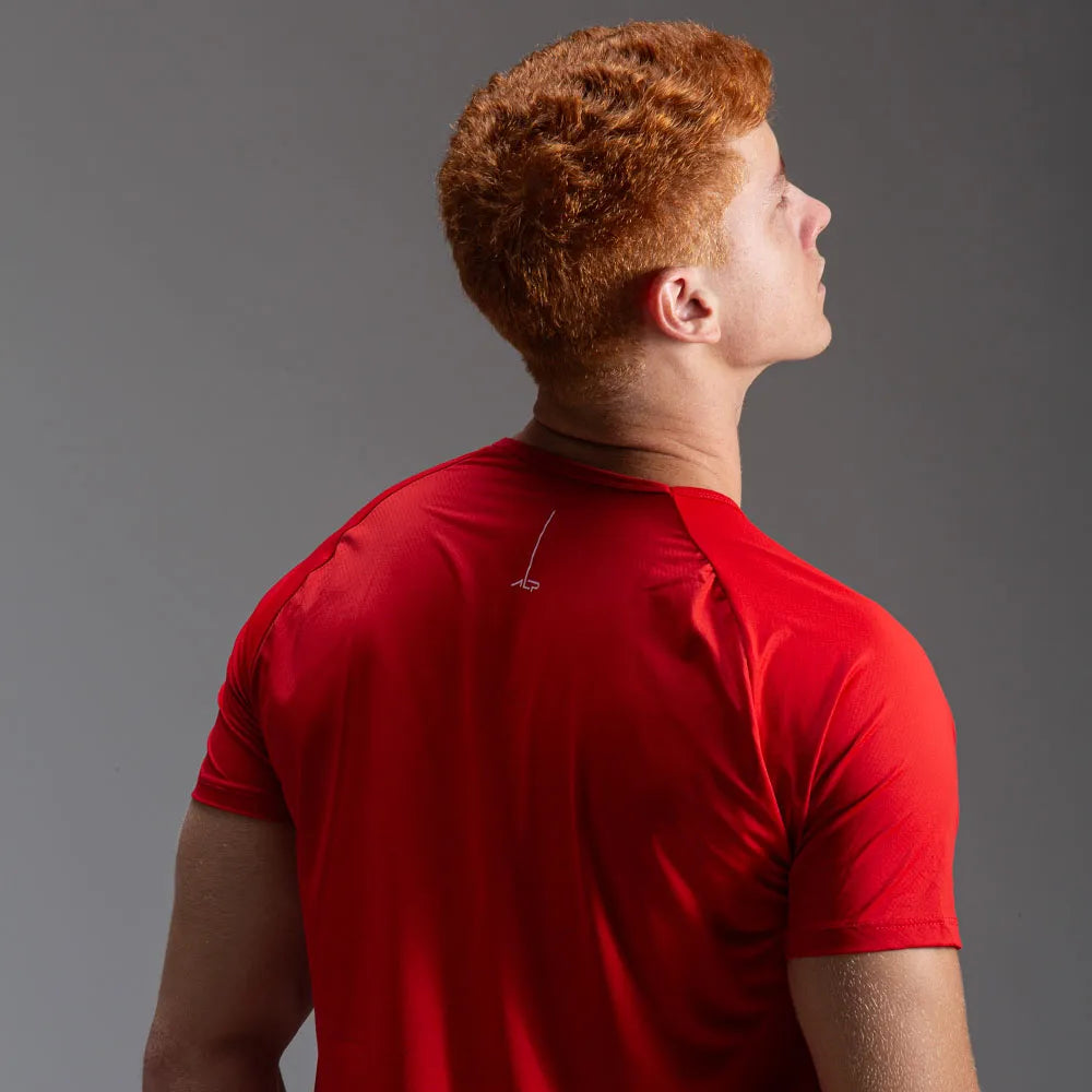 Camiseta Poliamida Lupus Back Vermelho Acerola