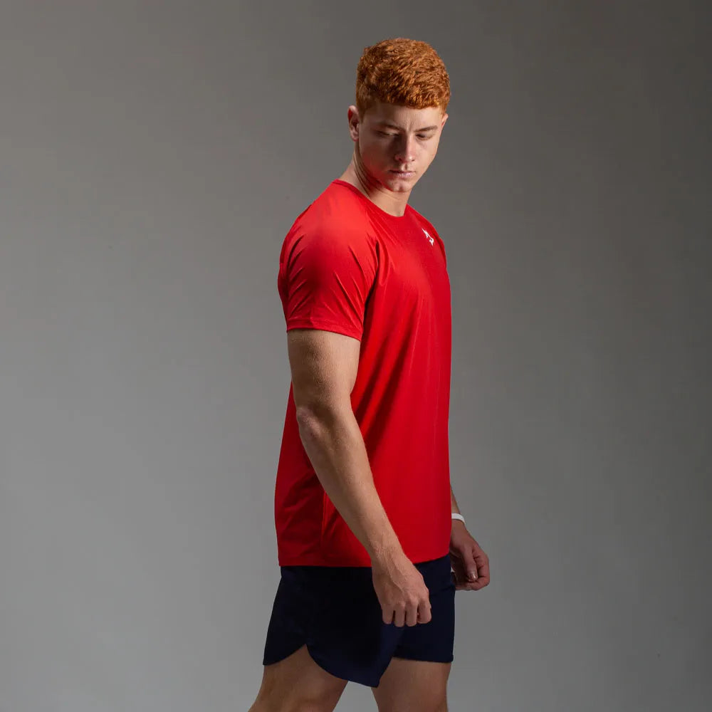 Camiseta Poliamida Lupus Back Vermelho Acerola