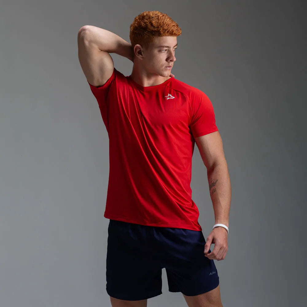Camiseta Poliamida Lupus Back Vermelho Acerola