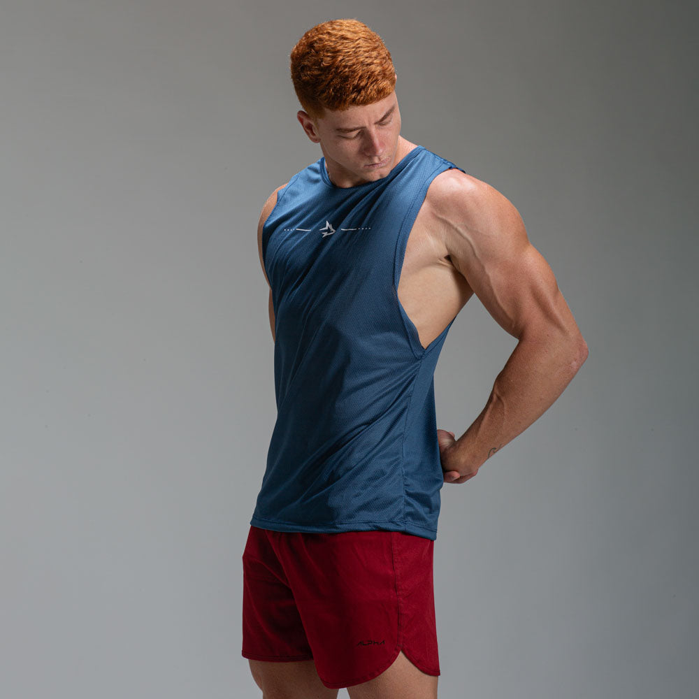 Regata Machão Dry Fit Lupus Core Azul Mineral