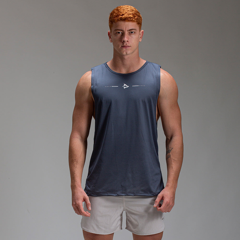 Regata Machão Dry Fit Lupus Core Cinza Sombra